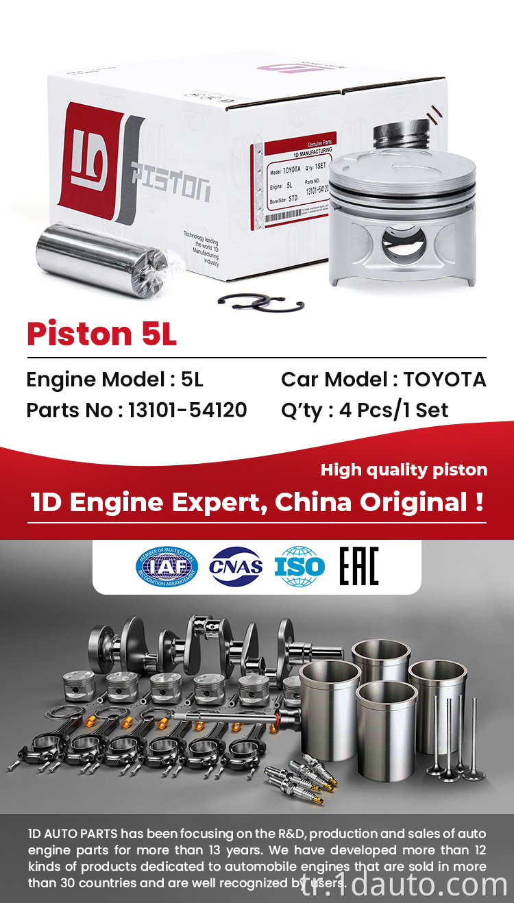 Toyota 5L motor piston seti TOYOTA 5L Engine Piston Set